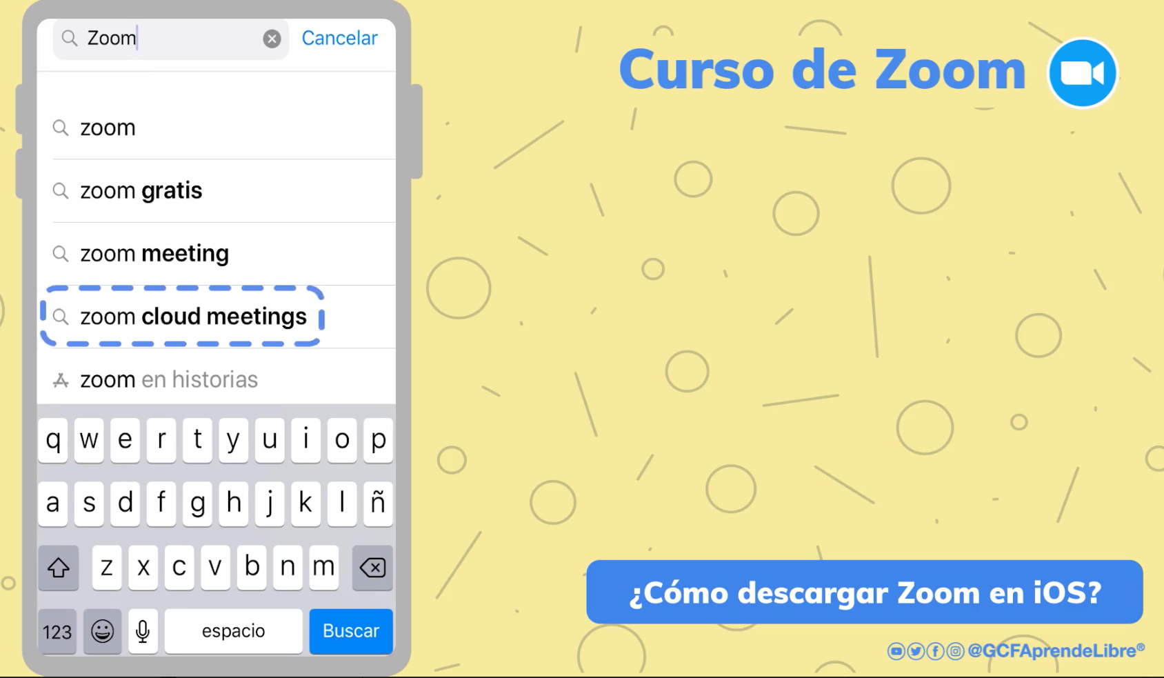 Elegir Zoom Cloud Meetings App Store para descargar en iOS